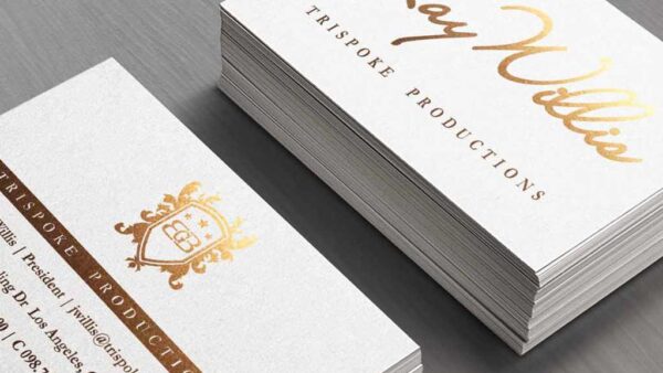 Silk Laminated Stamped Foil Business Cards